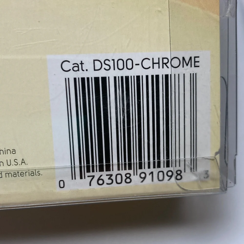 New open box 3M Post It Note chrome w clear color holder, opened only for photos